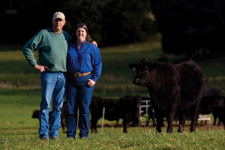 David and Margie Hunter, farm, Sparta, TN