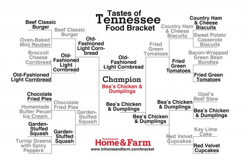 Bea's Chicken and Dumplings Recipe wins the Tastes of Tennessee Food Bracket Contest