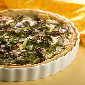 Spring Greens and Country Ham Tart