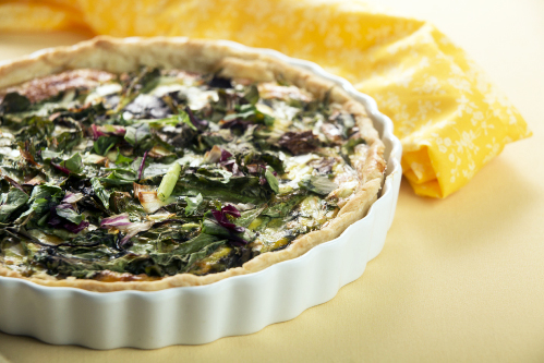 Spring Greens and Country Ham Tart