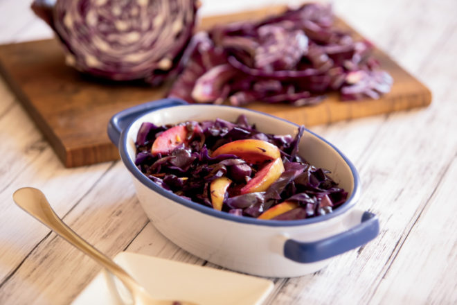 Red Cabbage, Apple and Caraway Saute