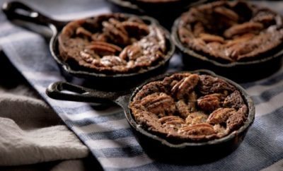 Pecan Pie Skillet Brownies