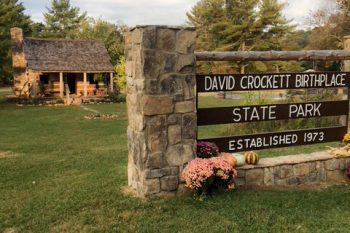 David Crockett Birthplace State Park; Davy Crockett Tennessee destinations