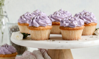 Lavender Cupcakes with Cream Cheese Frosting